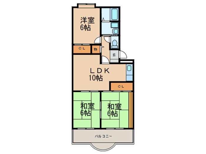 FLOWER 24(3LDK/1階)の間取り写真