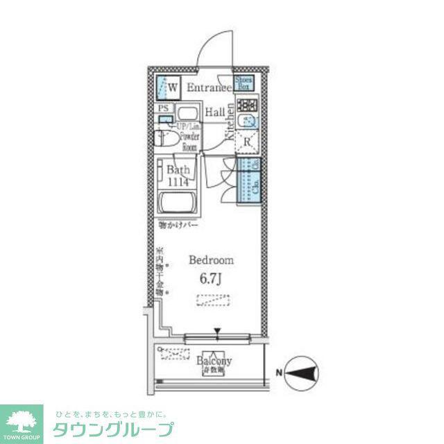 パークキューブ大井町レジデンス(1K/5階)の間取り写真