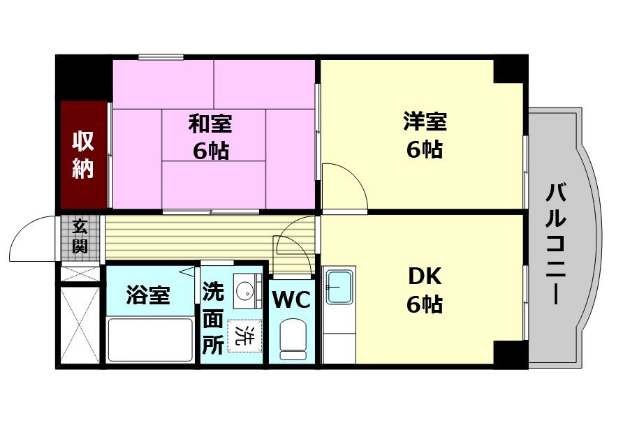 コート新大宮(2DK/7階)の間取り写真