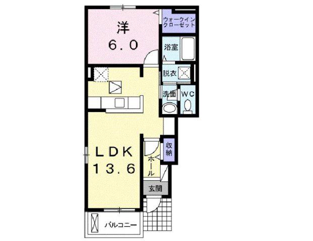 S.S.レジデンス(1LDK/1階)の間取り写真