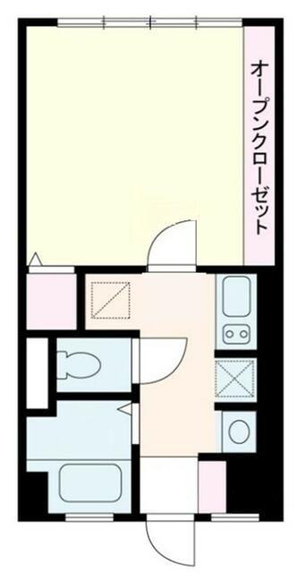 コーポ日吉台(1K/1階)の間取り写真