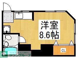 えびす荘(ワンルーム/1階)の間取り写真