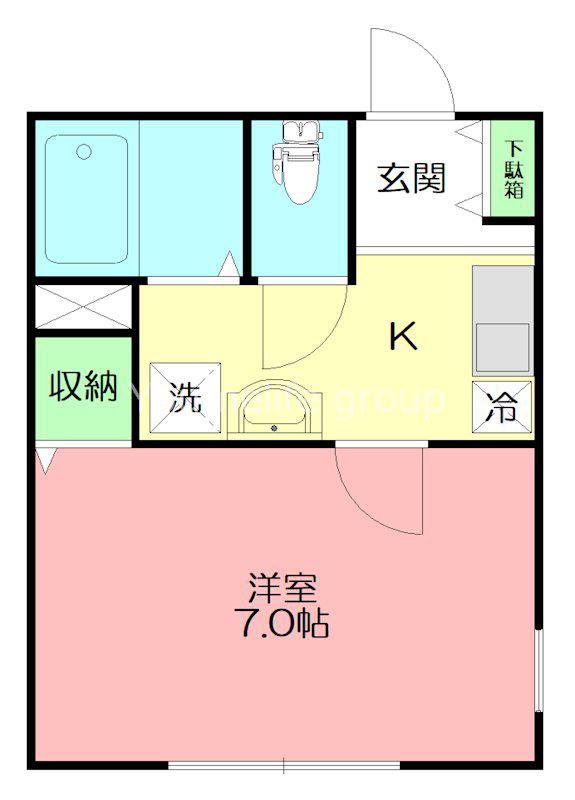 WH-L(1K/1階)の間取り写真