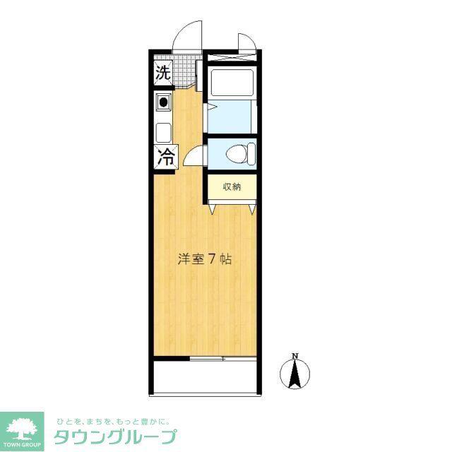 ルーチェ前地(ワンルーム/1階)の間取り写真