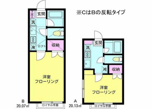 アクアシティ南浦和(1K/1階)の間取り写真