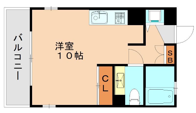 シーフォート香椎浜(1K/4階)の間取り写真