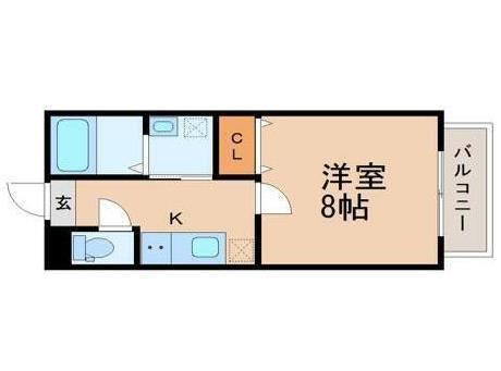 エクシア平成(1K/1階)の間取り写真