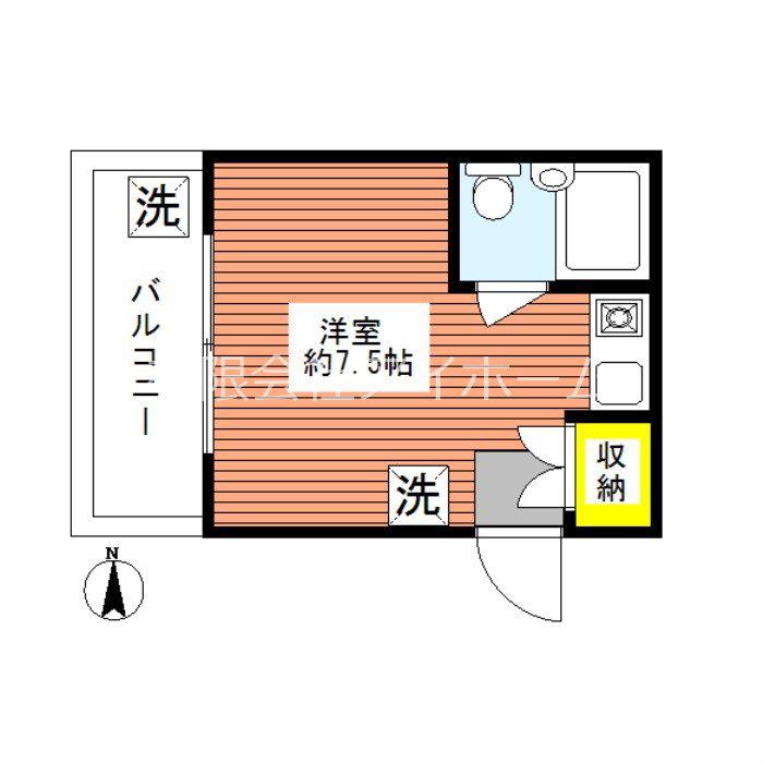 コーポ・ヤマナカ(ワンルーム/1階)の間取り写真