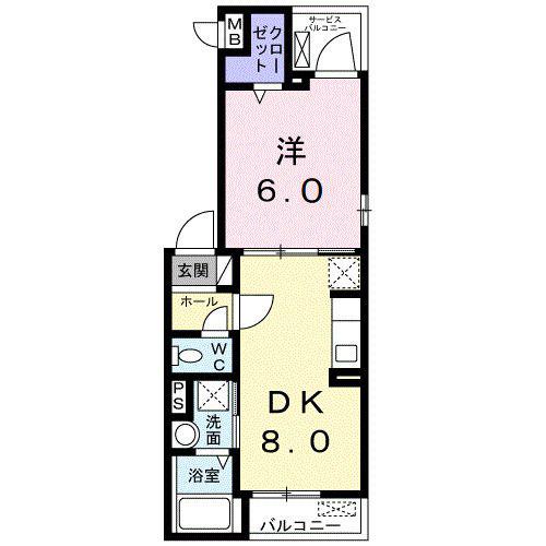 レジデンス マイ(1LDK/3階)の間取り写真