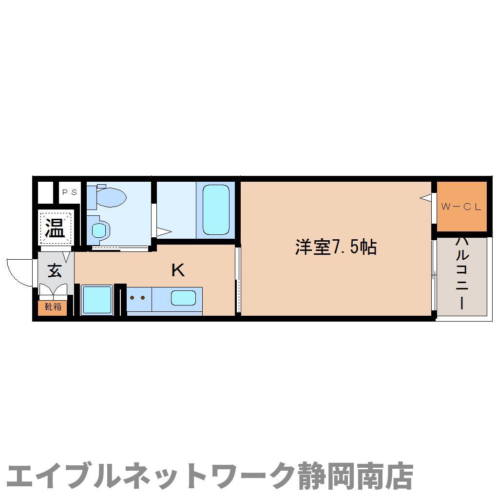 コンフォート登呂(1K/2階)の間取り写真
