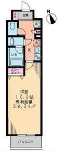 TS GARDEN 葛西(1K/2階)の間取り写真