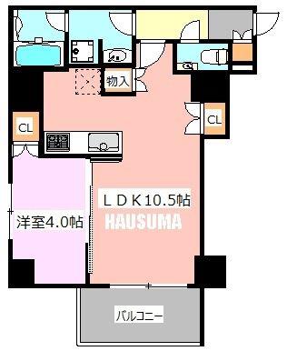 リビオレゾン駒込六義園ウエスト(1LDK/2階)の間取り写真