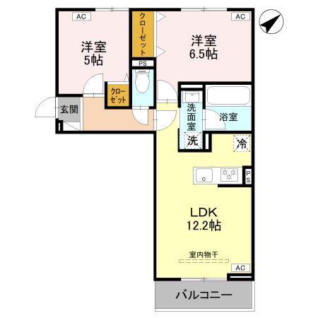 K・D-ROOM(2LDK/3階)の間取り写真