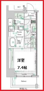 ブライズ住吉ドゥエ(1K/3階)の間取り写真