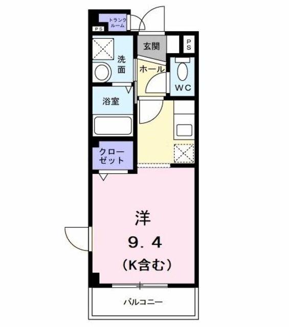 グランツ フリーデ(ワンルーム/3階)の間取り写真