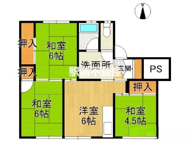 サンコーポラス柳川II(3DK/2階)の間取り写真