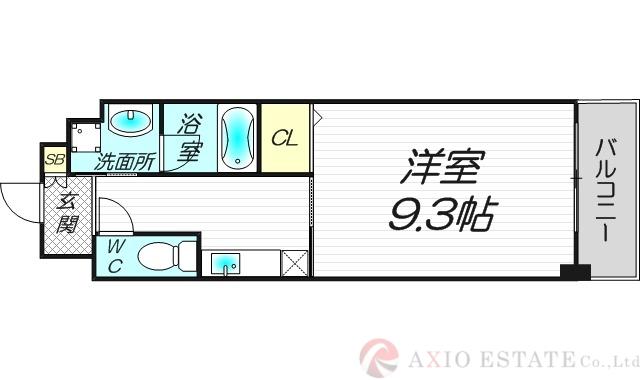 KREHL十三(1K/8階)の間取り写真
