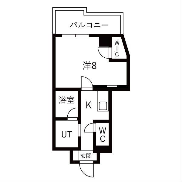 アルグラッド野田阪神(1DK/10階)の間取り写真