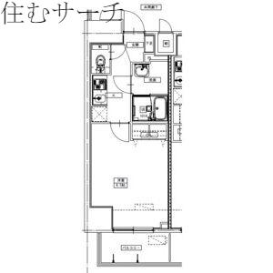 S-RESIDENCE四日市駅前COULEUR(1K/14階)の間取り写真