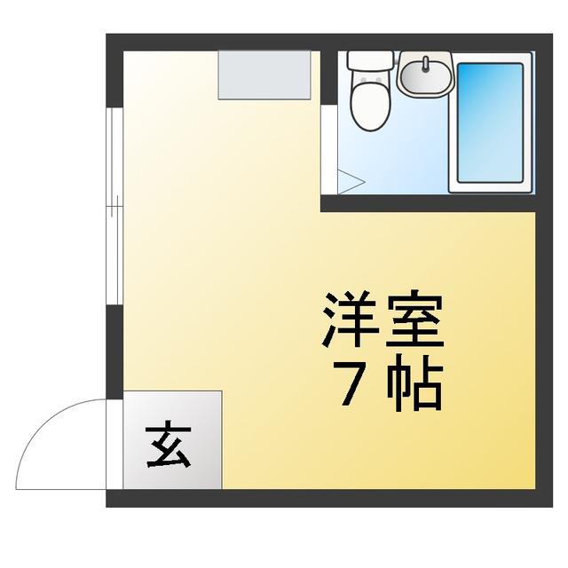 アーバンライフミクニ(ワンルーム/2階)の間取り写真