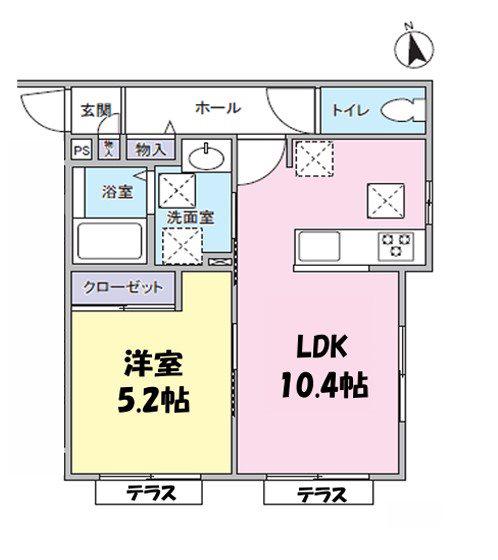 サンコートフジヤII(1LDK/1階)の間取り写真