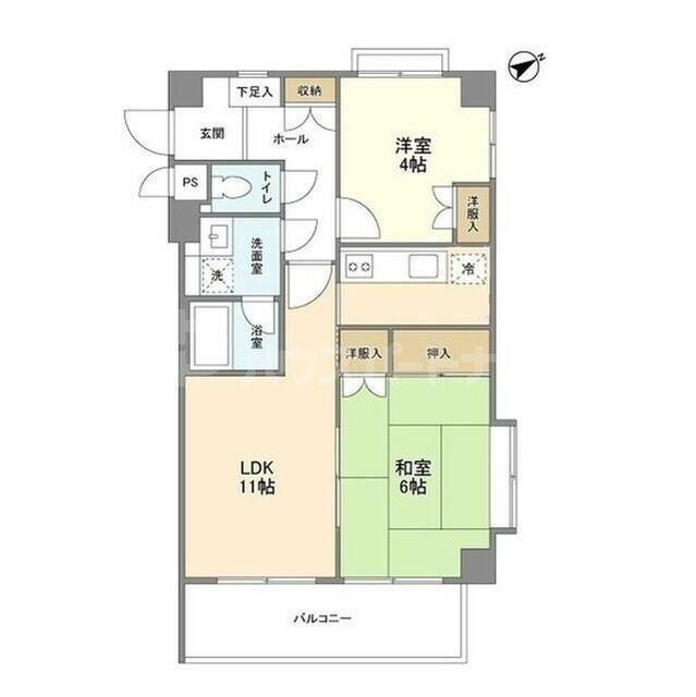 プレステージ船堀(2LDK/2階)の間取り写真
