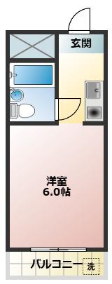 サンオプティ(ワンルーム/1階)の間取り写真