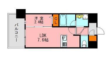 LANDIC K2620(1DK/2階)の間取り写真