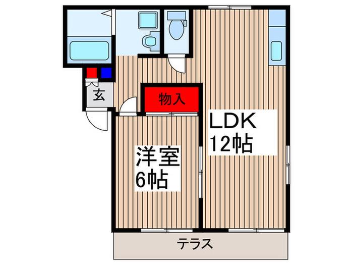 エクセレントハイツ(1LDK/1階)の間取り写真