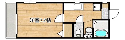 YSコーポ(1K/2階)の間取り写真