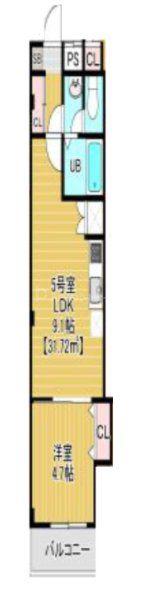 CHARMANT MAISON(1LDK/2階)の間取り写真