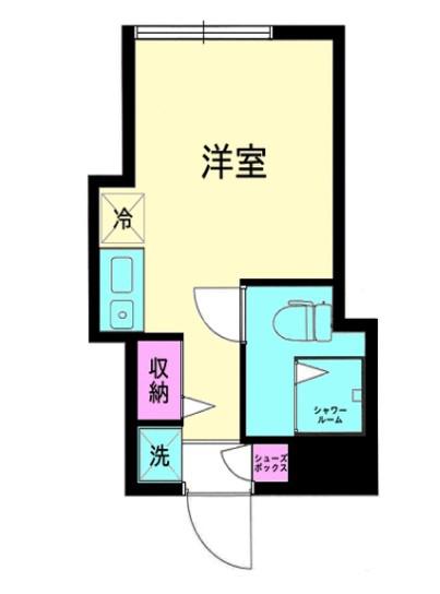 ウエストヒル(ワンルーム/2階)の間取り写真