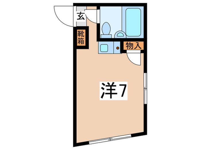 サンライト生田(ワンルーム/2階)の間取り写真