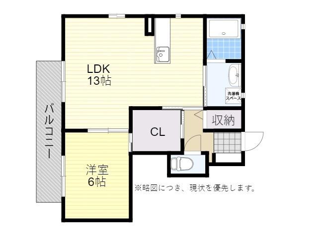 シーサイドタウンMAY E棟(1LDK/1階)の間取り写真