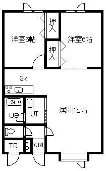 けいコーポ(2LDK/1階)の間取り写真