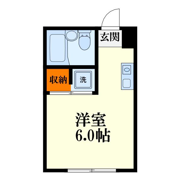 アヴァンツァーレ上新庄(ワンルーム/3階)の間取り写真