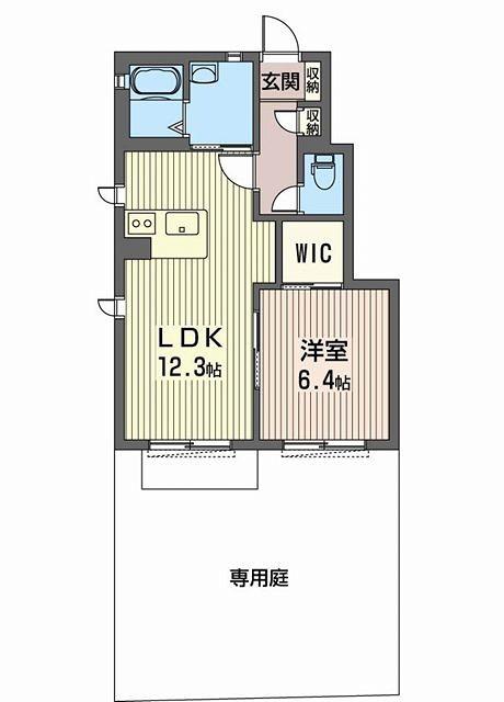 シャルム・メゾンC(1LDK/1階)の間取り写真