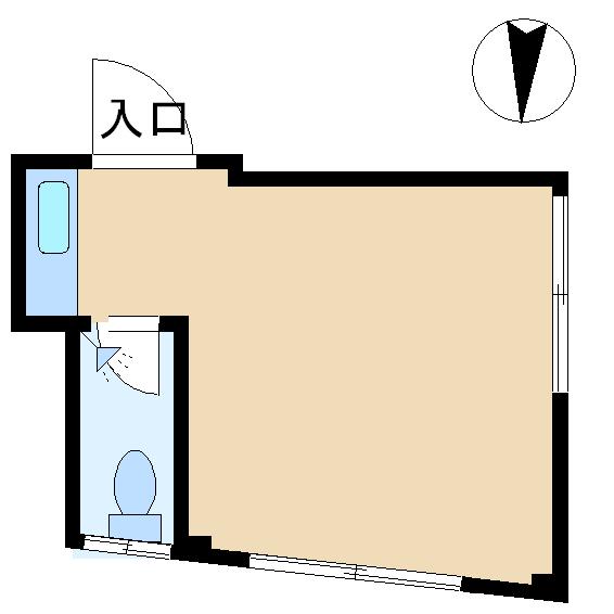 マンション高野(ワンルーム/4階)の間取り写真