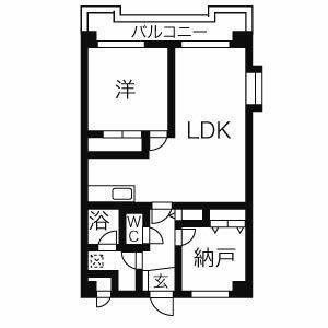 ドエル習志野台(1SLDK/5階)の間取り写真