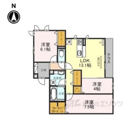 タケルチェ/シゲルチェ タケルチェ(3LDK/3階)の間取り写真