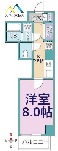 RHOUSE21(1K/3階)の間取り写真