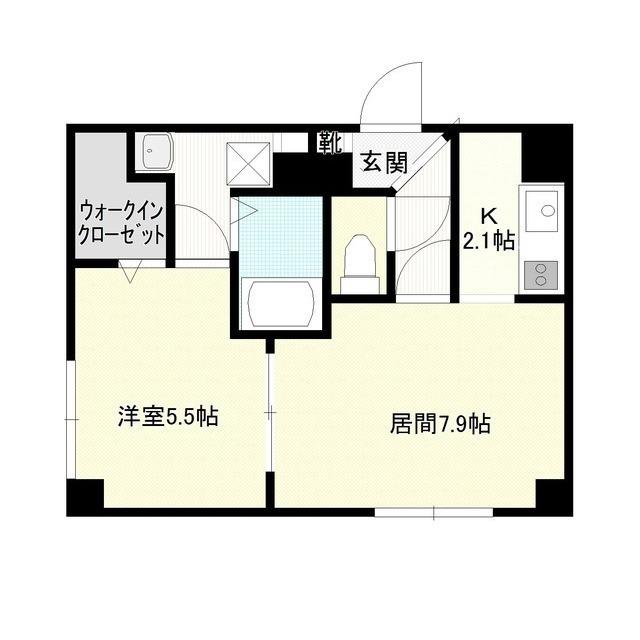 パレスコート本郷(1LDK/4階)の間取り写真
