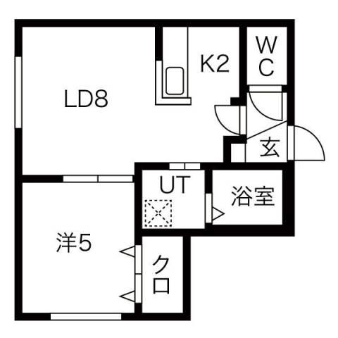 EXCEL琴似(1LDK/3階)の間取り写真