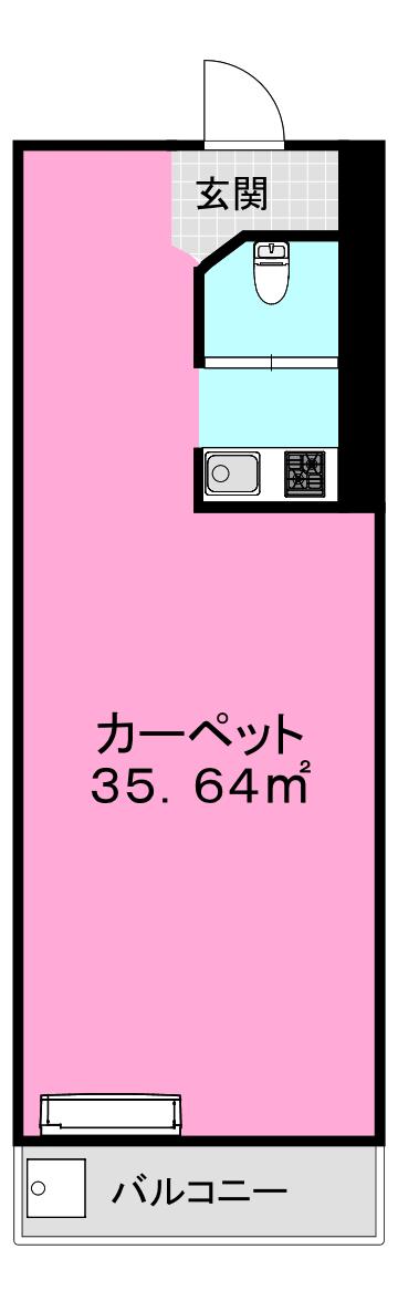 新大阪第2ダイヤモンドマンション(ワンルーム/9階)の間取り写真
