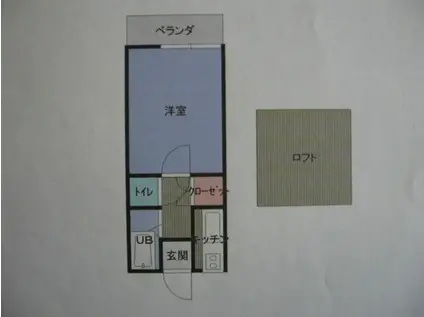 ホワイトパレス甲府(1K/2階)の間取り写真