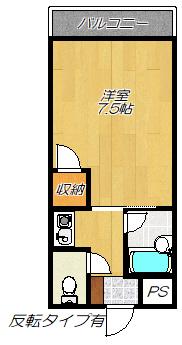 メゾン錦(1K/2階)の間取り写真
