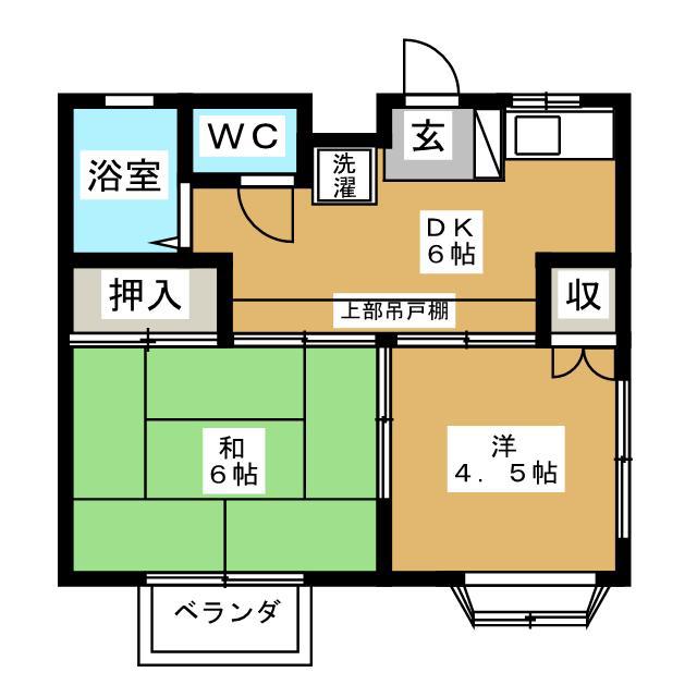 サニーコーポ(2DK/1階)の間取り写真