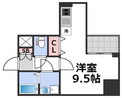 Y&RINO RESIDENCE(ワンルーム/2階)の間取り写真