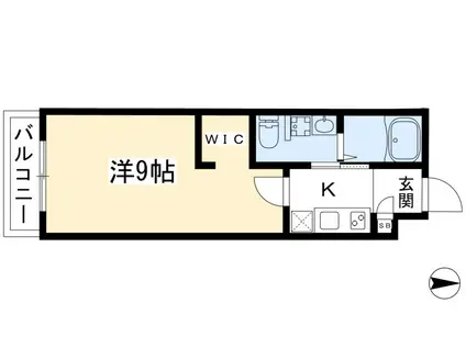 HANANOKI FLAT(1K/2階)の間取り写真