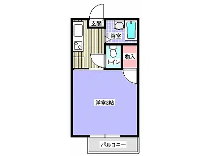 コーポヤング(1K/1階)の間取り写真